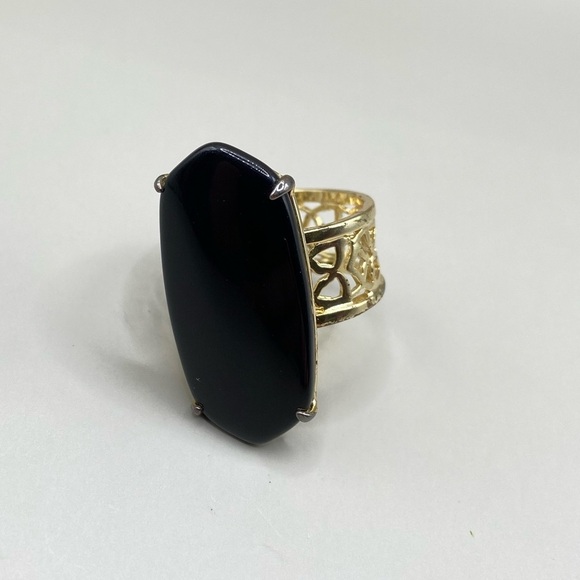 Kendra Scott Black and Gold Ring - Picture 1 of 9